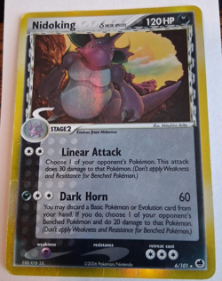 Pokemon Holofoil Card NIDOKING 6/101 Delta Species Dragon Frontiers P/HP - Image 1