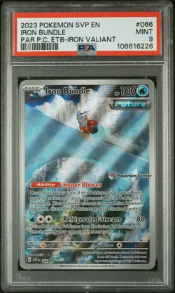 2023 POKEMON PARADOX RIFT POKEMON CENTER ELITE TRAINER BOX IRON BUNDLE PSA 9 - Image 1