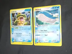 2 Total- Pokemon EX Ruby & Sapphire Wailord Holo Swirl 14/109/Ludicolo Promo 020 - Image 5