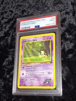 2000 POKEMON GYM CHALLENGE SABRINA'S ABRA 94/132 PSA 9 Mint Vintage - Image 2