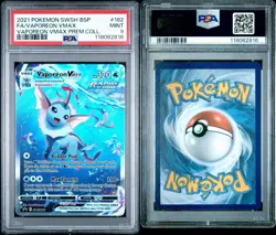 POKEMON VAPOREON VMAX SWSH BLACK STAR PROMO #182 PSA 9 MINT - Image 3
