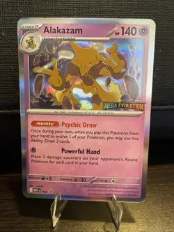 Pokemon TCG Alakazam Holo Rare Black Star Promo - Stamped Mega Evolution - NM/M - Image 1