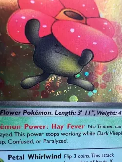 Pokemon TCG Dark Vileplume with FART SWIRL 13/82 Team Rocket Holo Unlimited LP - Image 3