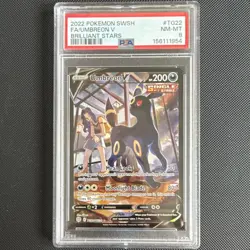 Pokemon Umbreon V TG22/TG30 Brilliant Stars Trainer Gallery Holo PSA 8 2022 - Image 1