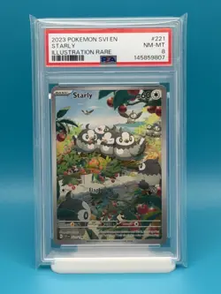 PSA 8 - 2023 POKEMON SVI EN STARLY ILLUSTRATION RARE - Image 1