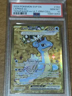 2024 Pokemon Black Star Promo #164 Lapras EX Terapagos EX MINT GEM PSA 10 - Image 1