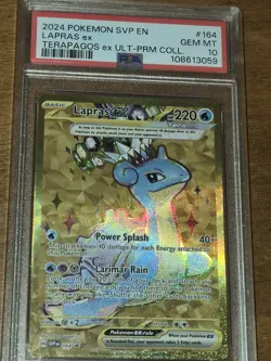 2024 Pokemon Black Star Promo #164 Lapras EX Terapagos EX MINT GEM PSA 10 - Image 2
