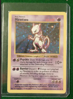 1999 Pokemon Base Set (Shadowless) Mewtwo Holo Rare #10 (RAW) MP-LP - Image 4