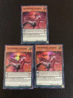 Amorphage Lechery (X3) FIGA-EN055 Yugioh 1st Edition Super Rare - Image 1