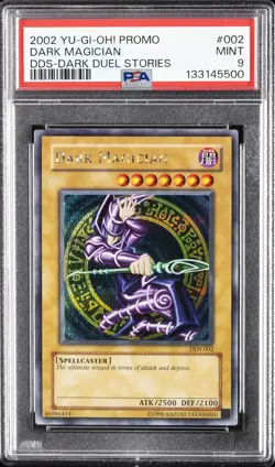 2002 YU-GI-OH! PROMO DDS-DARK DUEL STORIES #002 DARK MAGICIAN PSA 9 - Image 1