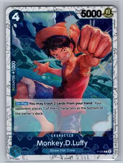 Monkey.D.Luffy (P-055) (Jolly Roger Foil) PRB01 -The Best- One Piece NM - Image 1