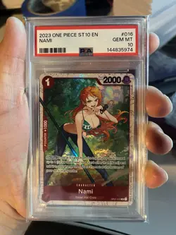 2023 ONE PIECE ULTRA DECK ST10-THE THREE CAPTAINS #016 NAMI PSA 10 GEM MINT - Image 1