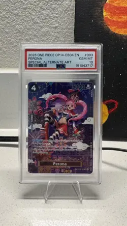 2026 ONE PIECE OP14-EB04-THE AZURE SEA'S SEVEN #093 PERONA PSA 10 - Image 1