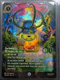 Disney Lorcana First Chapter Enchanted Foil Alien - True Believer 229/204 EN - Image 1