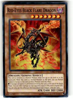 Yu-Gi-Oh! Red-Eyes Black Flare Dragon LDK2-ENJ02 Common Unlimited NM - Image 1