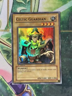 Yu-Gi-Oh! Celtic Guardian LOB-007 1st Edition NA English LP Original Print - Image 1