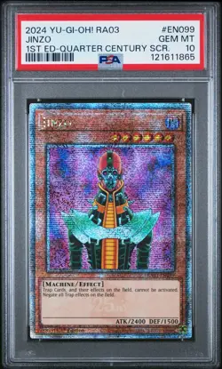 🔥PSA 10🔥 Jinzo [Quarter Century Secret Rare] RA03-EN099 - Image 1