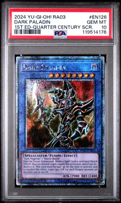 YU-GI-OH! RA03-QUARTER CENTURY BONANZA EN126 DARK PALADIN EDITION QCR PSA 10 - Image 1