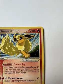 2007 Flareon Gold Star Power Keepers Pokemon Card Holo Rare - Image 3
