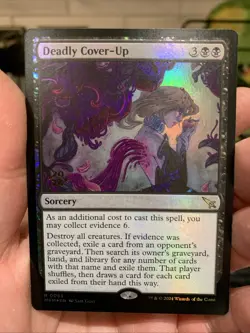 Deadly Cover Up - Foil - MTG Silver Promo Stamped NM Magic Foil - Image 1