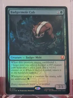Magic (mtg): Badgermole Cub Avatar: The Last Airbender Foil - Image 1