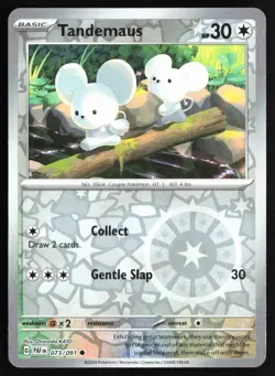 Pokemon TCG - Tandemaus - Reverse Holo Common SV: Paldean Fates 073/091 NM - Image 1