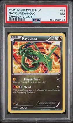 ** PSA 7 ** 2012 Pokemon Black & White Dragon Vault Rayquaza #11/20 Holo - Image 1