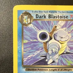 Pokemon TCG Dark Blastoise 20/82 Team Rocket Unlimited Rare Non-Holo - Image 3