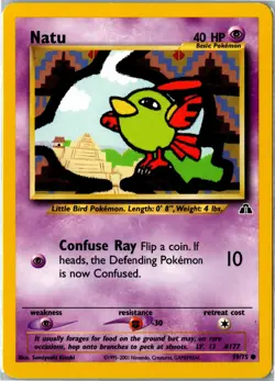 Pokemon Card - Natu 59/75 Neo Discovery Common Lightly Played - Image 1