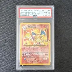 Pokemon Charizard 4/102 Celebrations Classic Collection Holo 120HP PSA 10 2021 - Image 1