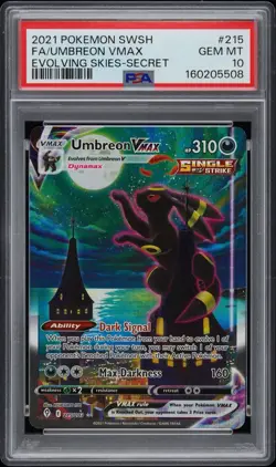 Pokemon 2021 Umbreon VMAX 215/203 Alt Art Evolving Skies GEM MINT PSA 10 - Image 1