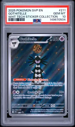 PSA 10 GOTHITELLE 211 BLACK STAR PROMO WHITE FLARE STICKER COLLECTION POKEMON 😍 - Image 1