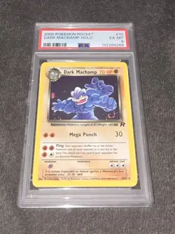 2000 Pokemon Team Rocket Dark Machamp Holo #10/82 PSA 6 - Image 1