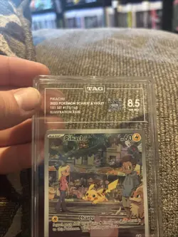 Pikachu 173/165 Sv: Scarlet & Violet 151 Holo Tag 8.5 Rare Graded Pokemon - Image 3