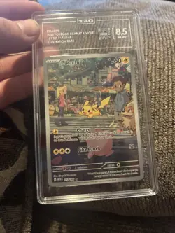 Pikachu 173/165 Sv: Scarlet & Violet 151 Holo Tag 8.5 Rare Graded Pokemon - Image 4