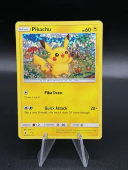 Pikachu McDonald's 2018 Promo Holo 4/12 English 60HP Pokemon HP/DMG GB3 - Image 1