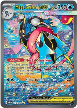 Pokemon Mega Greninja EX 116/086 SIR Chaos Rising Pack Fresh mint - Image 2