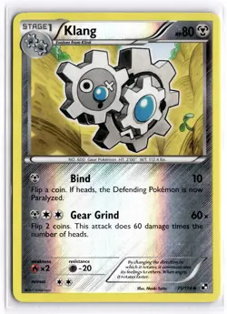 Pokemon TCG Klang 75/114 Black and White Uncommon Reverse Holo - Image 1