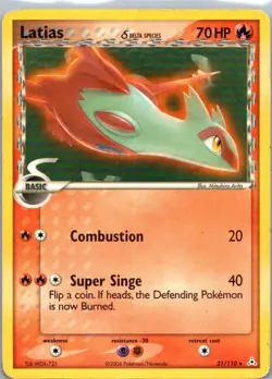 Pokemon TCG Latias δ 21/110 Holon Phantoms MP - Image 1