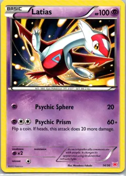 Pokemon TCG Latias 14/30 XY trainer Kit Latias LP - Image 1