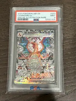 Pokemon Charizard ex SV03 Obsidian Flames Special Illustration Rare Holo PSA 9 - Image 1