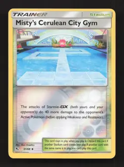Misty's Cerulean City Gym 61/68 Uncommon Hidden Fates Reverse Holo LP - Image 1