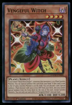 Vengeful Witch DOOD-EN004 Super Rare Yu-Gi-Oh 1st Edition Near Mint - Image 1