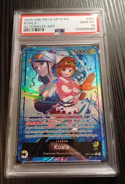 Koala Alt Art Leader PSA 10 OP12-081 Legacy Of The Master One Piece Card - Image 1