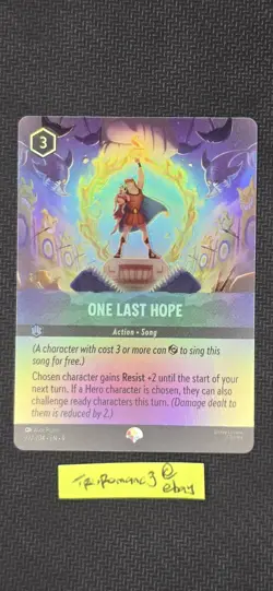 Disney Lorcana Fabled TCG Epic Rare Hercules One Last Hope 222/204 - Image 1