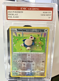 SNORLAX 2023 HOLO FOIL #106/159 Pokemon Card GRADED 10 TCG - Image 1
