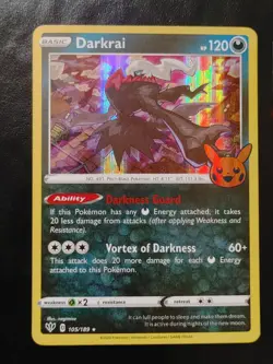 🔥Darkrai Pokemon Holo Card Scarlet And Violet 136/197 Trick Or Trade 105/189🔥 - Image 2