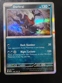 🔥Darkrai Pokemon Holo Card Scarlet And Violet 136/197 Trick Or Trade 105/189🔥 - Image 3