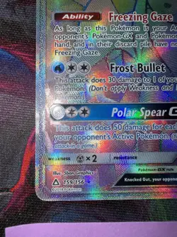 Pokemon TCG Glaceon GX Secret Rare Card 159/156 (See Description) - Image 5