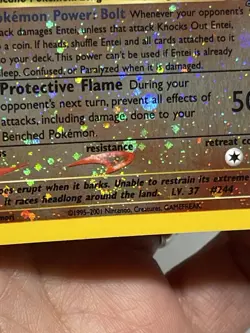 Pokemon Entei Holo Promo TCG Card #34 Black Star Rare MP - Image 3